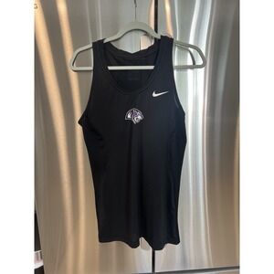 Nike Dri-FIT Women's Tank Top Medium Black Athletic Racerback Tiger Logo